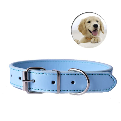 Fashion 8Colors Pu Leather Pet Dog Collar For Puppy Cat Chihuahua Small Dog Neck Strap Adjustable Size XS S M L Big Sale